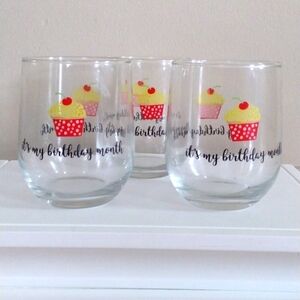 It's My Birthday Month Stemless Wine Glass 14 Oz. Greenbrier